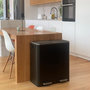 Voir la diapositive 4 : Kitchen move Poubelle de cuisine tri sélectif MAJOR Noir Acier inoxydable 60L