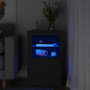 Voir la diapositive 1 : VIDAXL Armoire laterale avec lumieres LED noir bois d'ingenierie