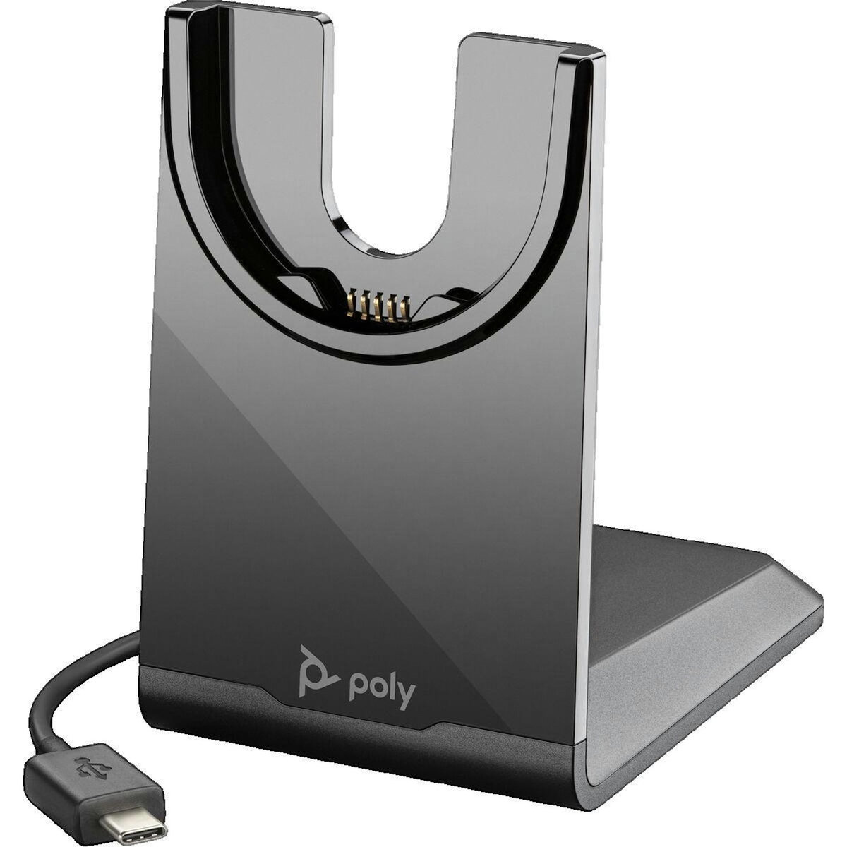 POLYCOM Casque Poly Voyager Focus 2 USB-C-C avec adaptateur USB-C/A et base de chargement