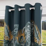 SOLEIL D'OCRE Rideau à oeillets velours 135x250 cm TROPIC, par Soleil d'Ocre