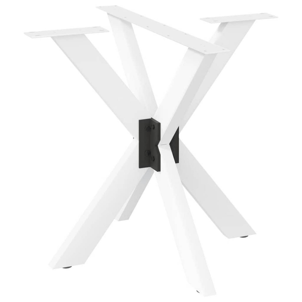 VIDAXL Pied de table a manger forme d'araignee blanc 85x85x(72-73) cm