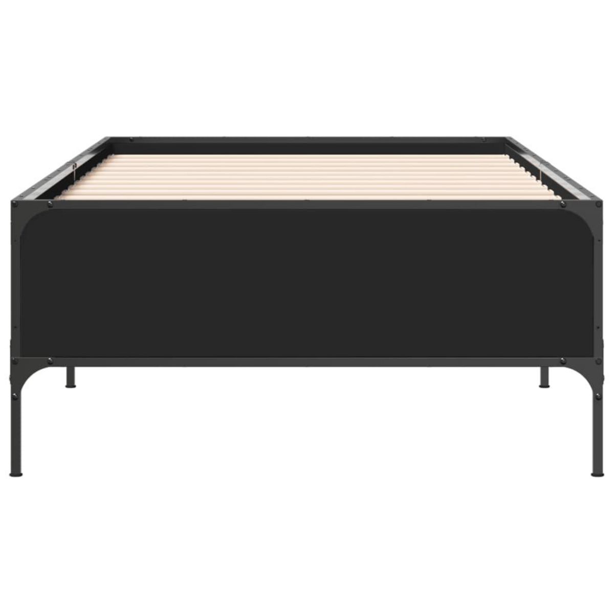 VIDAXL Cadre de lit sans matelas noir 100x200 cm