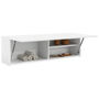 Voir la diapositive 1 : VIDAXL Armoire murale de bain blanc 100x25x30 cm bois d'ingenierie