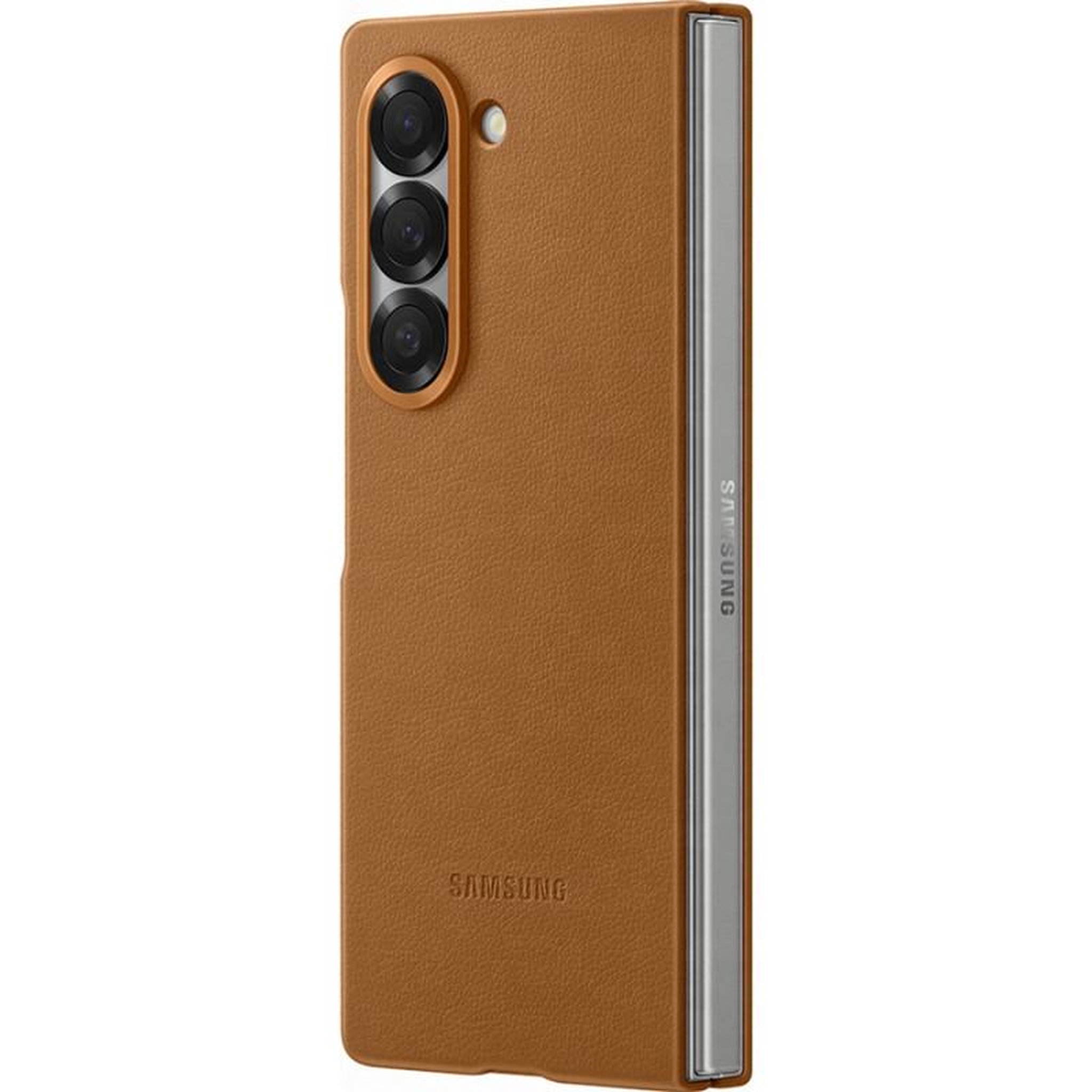Voir la diapositive 5 : Samsung Coque et étui téléphone mobile Samsung Coque Premium Design Galaxy Z Fold 6 Brun