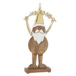 Paris Prix Père Noël Déco  Ho Ho Ho  40cm Naturel & Or