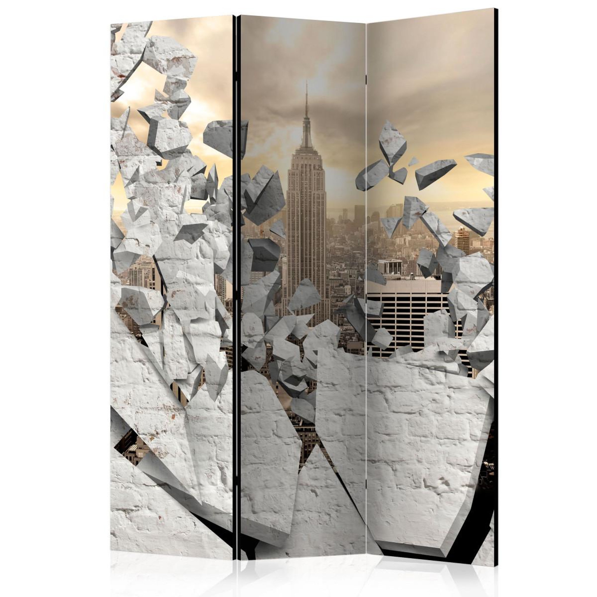 Paris Prix Paravent 3 volets  city behind the wall  135x172cm
