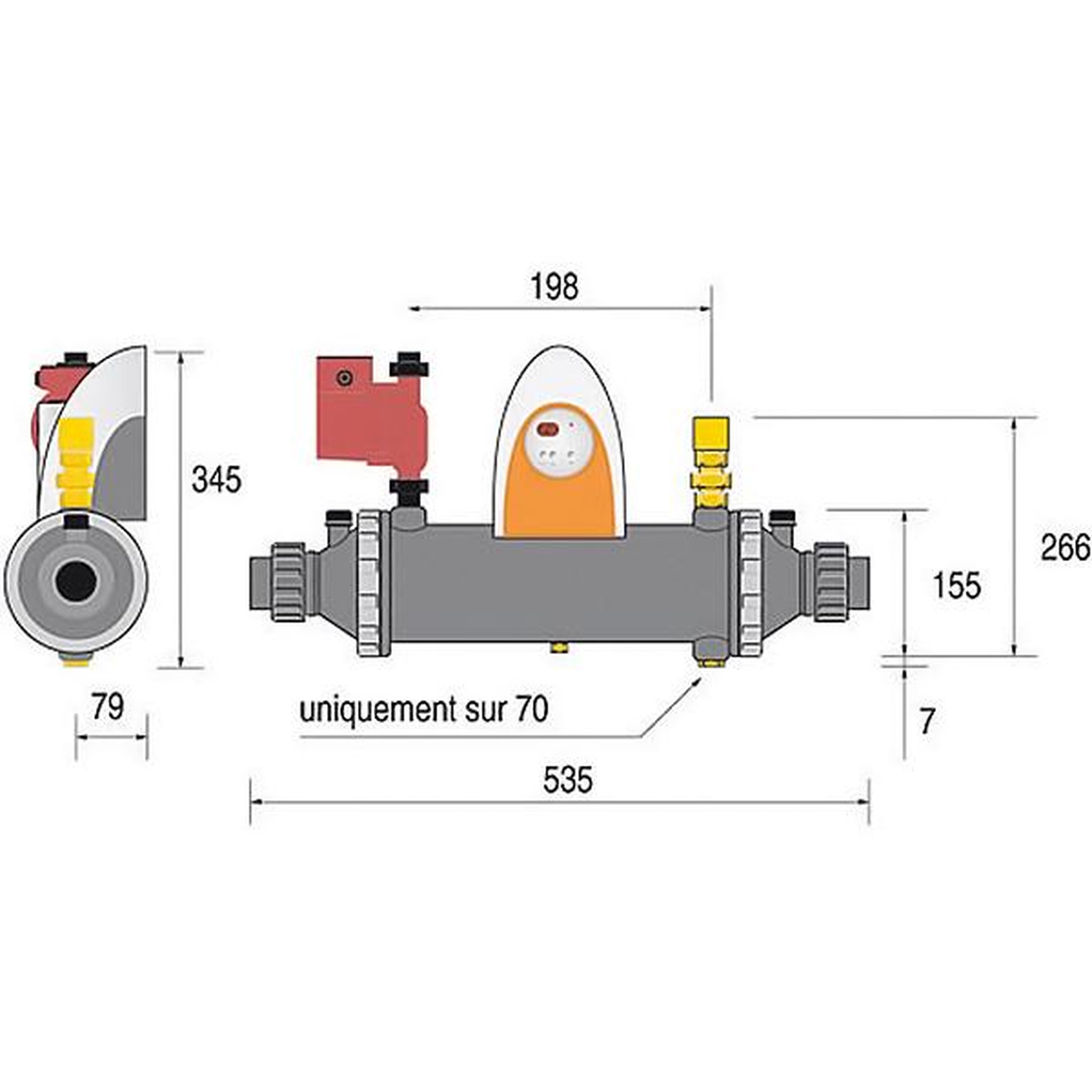 Voir la diapositive 2 : Psa Echangeur thermique 40kw multitubulaire - heat line plus 40