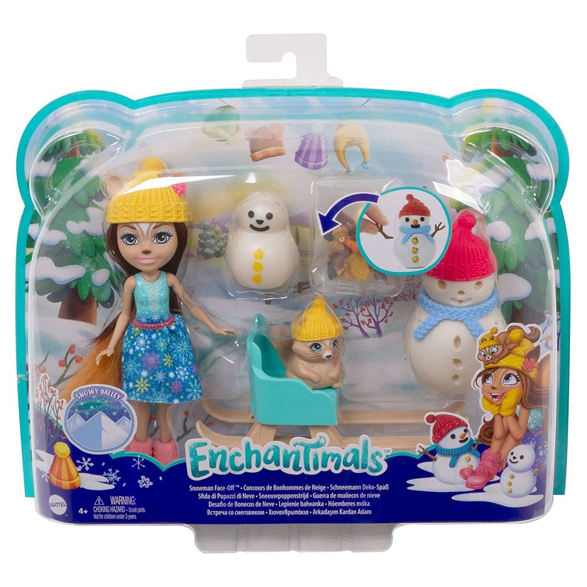 MATTEL Enchantimals Coffret - Concours de bonhomme de neige