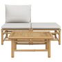 Voir la diapositive 3 : VIDAXL Salon de jardin 3 pcs avec coussins gris clair bambou