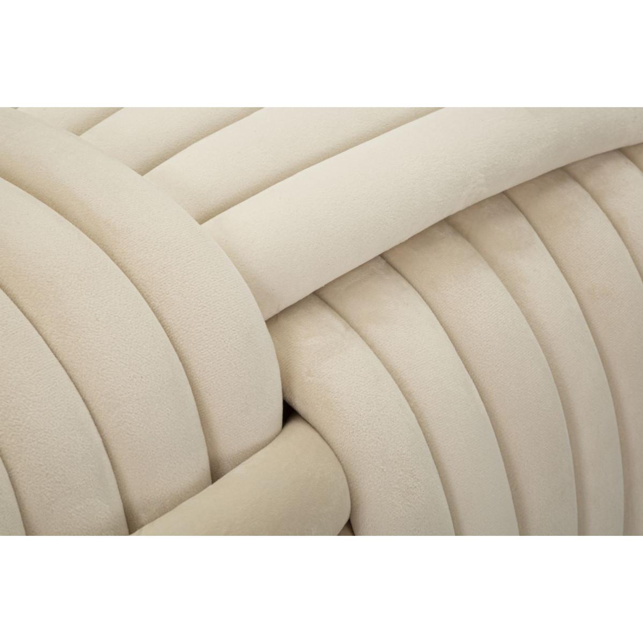 Voir la diapositive 5 : Paris Prix Banc design en velours  softy  90cm crème