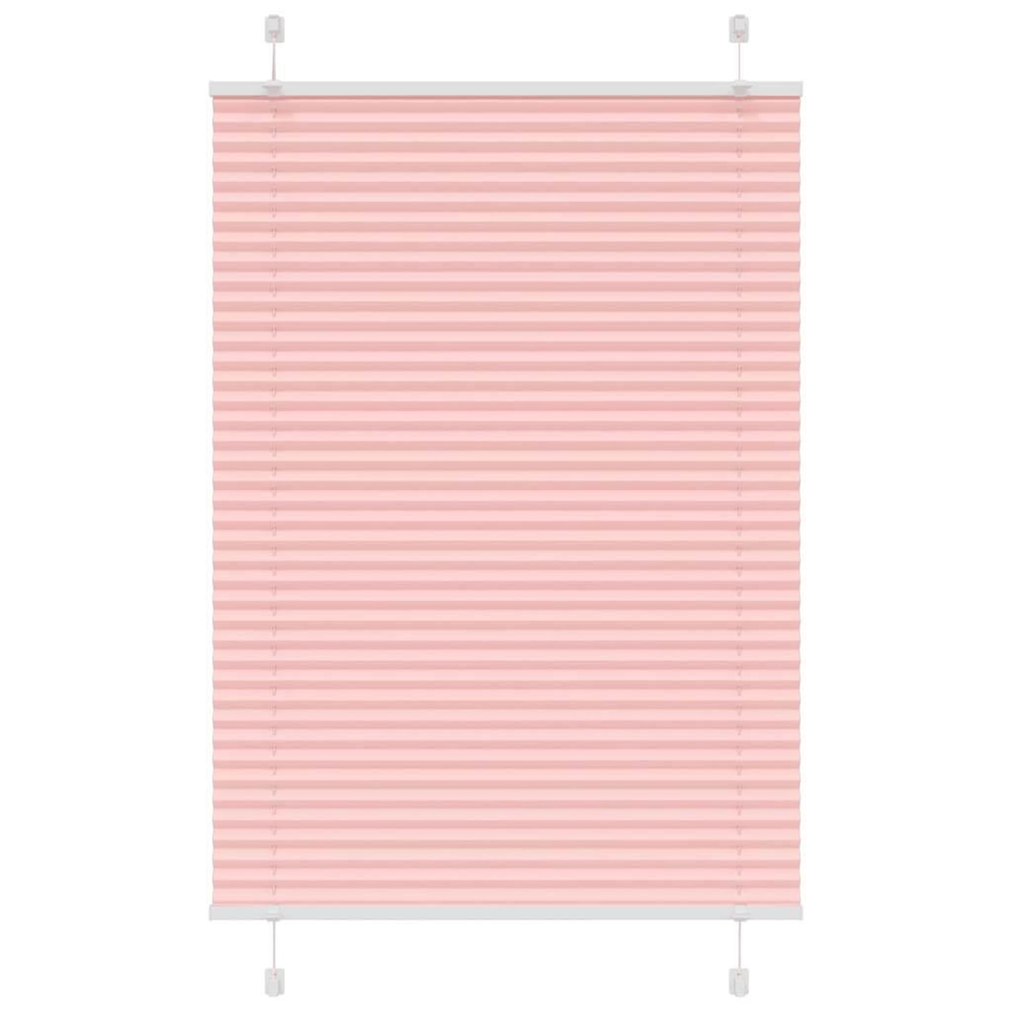 VIDAXL Store plisse rose 90x100 cm largeur du tissu 89,4 cm polyester