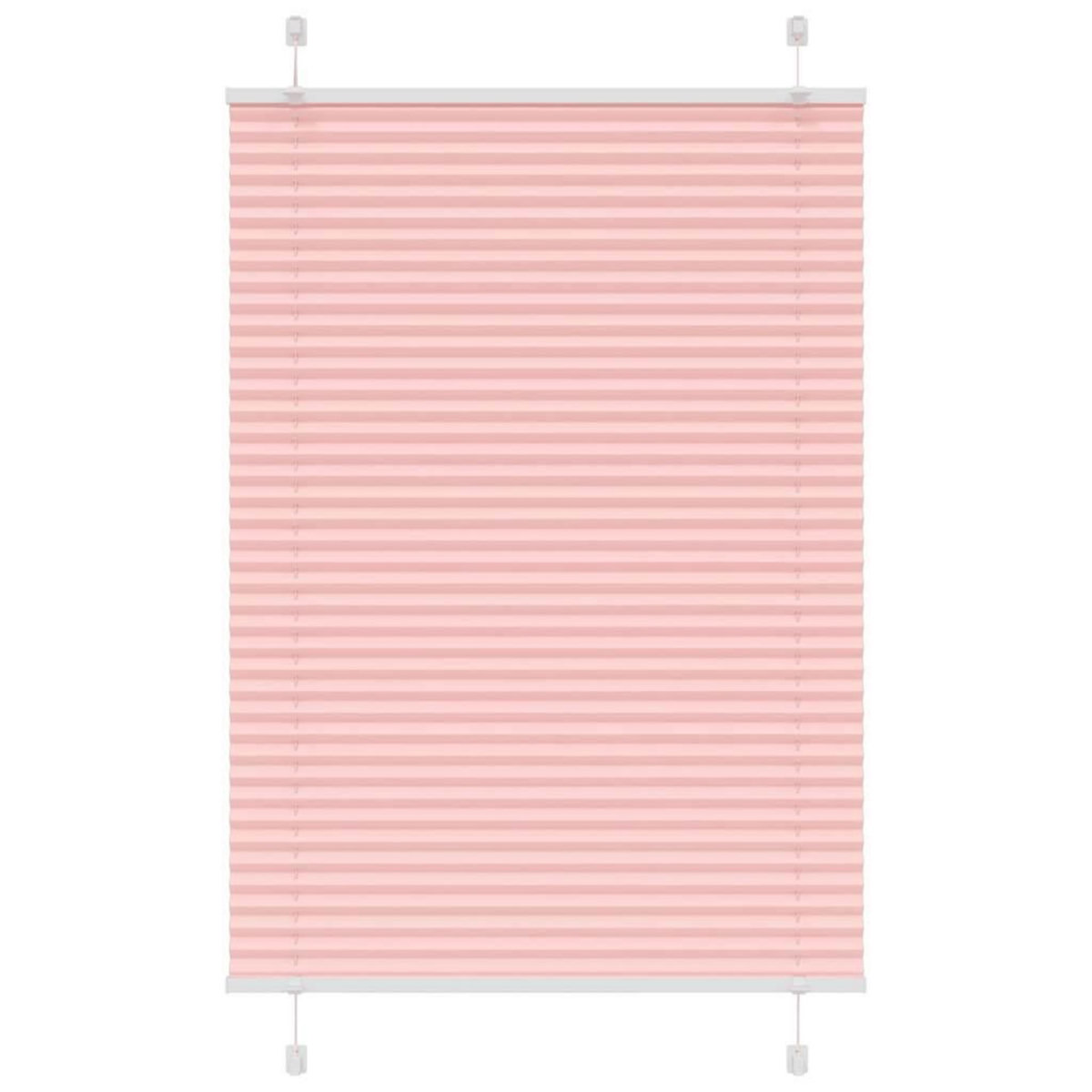 VIDAXL Store plisse rose 90x100 cm largeur du tissu 89,4 cm polyester