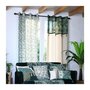 Lovely Casa Rideau à œillets 140x260 cm Vibes vert coton