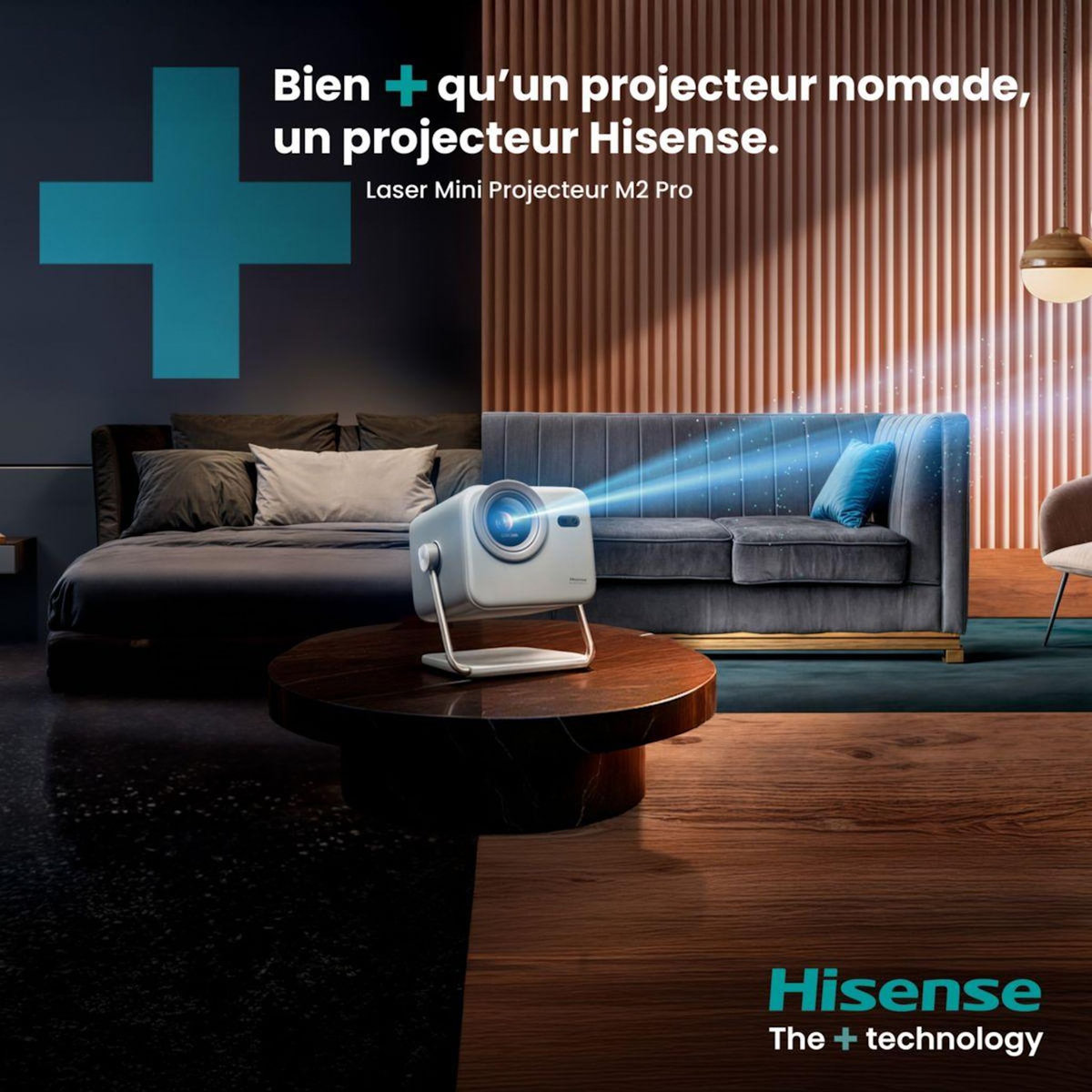 Hisense Vidéoprojecteur home cinéma Laser Mini Projecteur M2 Pro