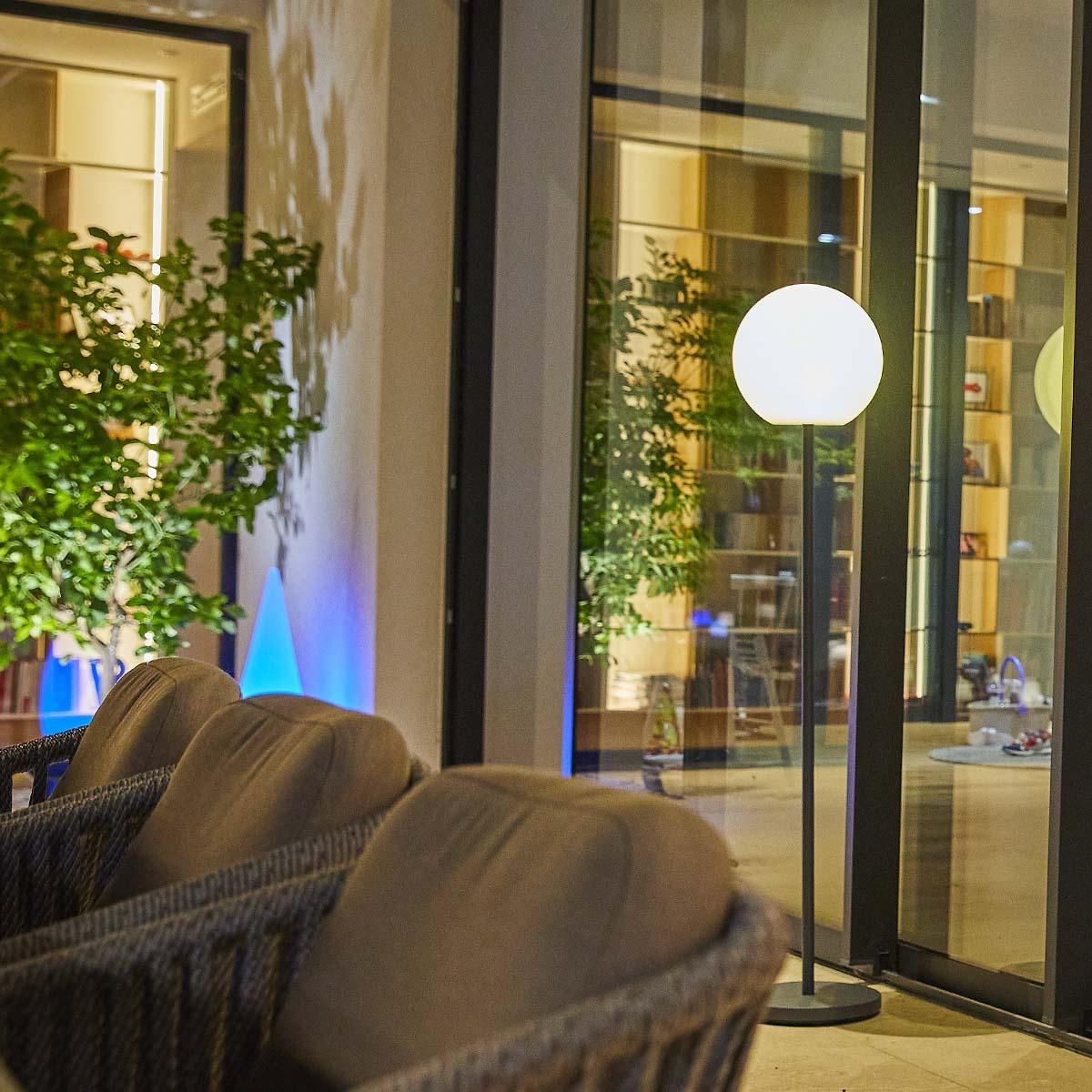 Lumisky Lampadaire extérieur sans fil LUNY Blanc Polyéthylène H150CM