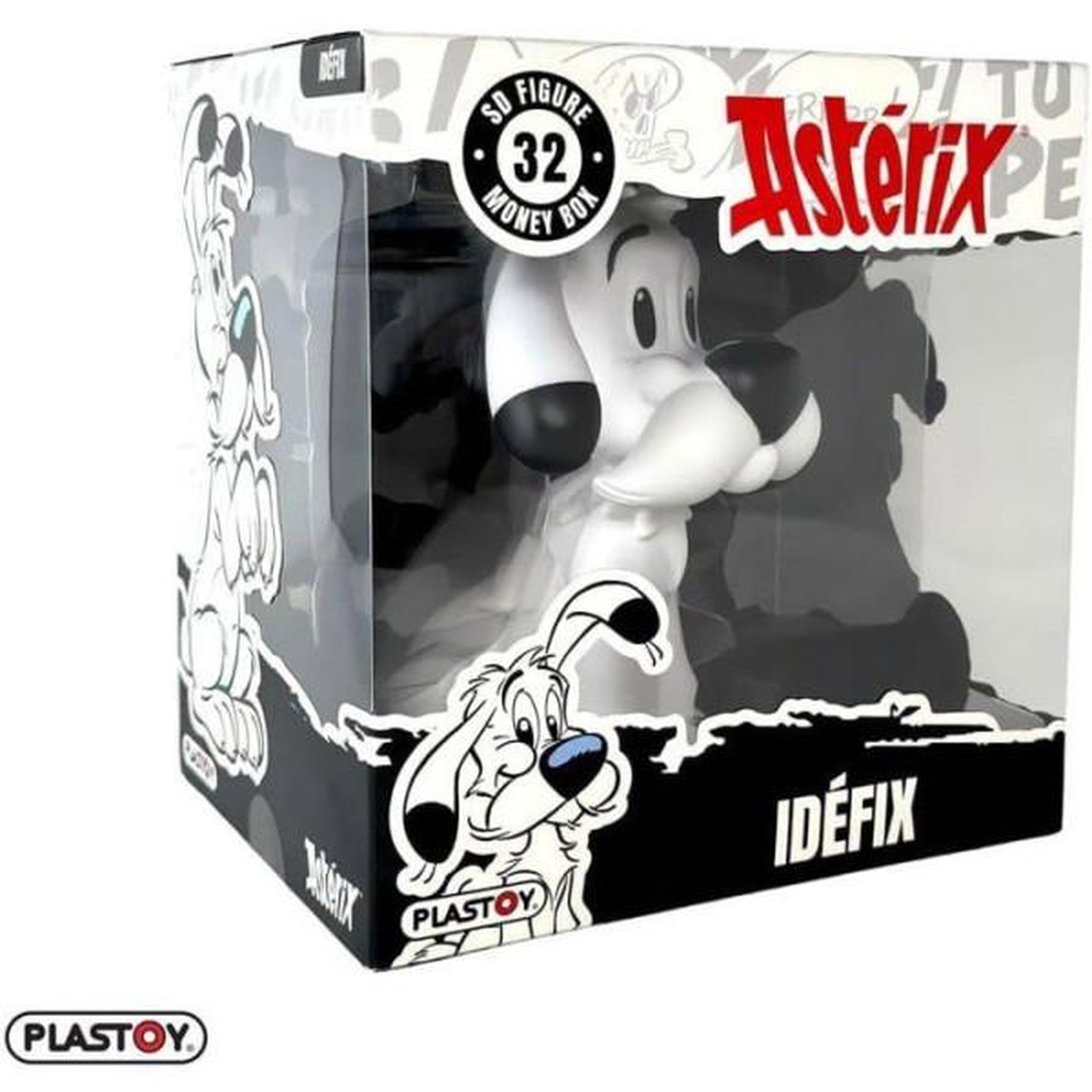 Voir la diapositive 2 : Plastoy Tirelire - PLASTOY - Astérix Idéfix - Plastique - 15 cm