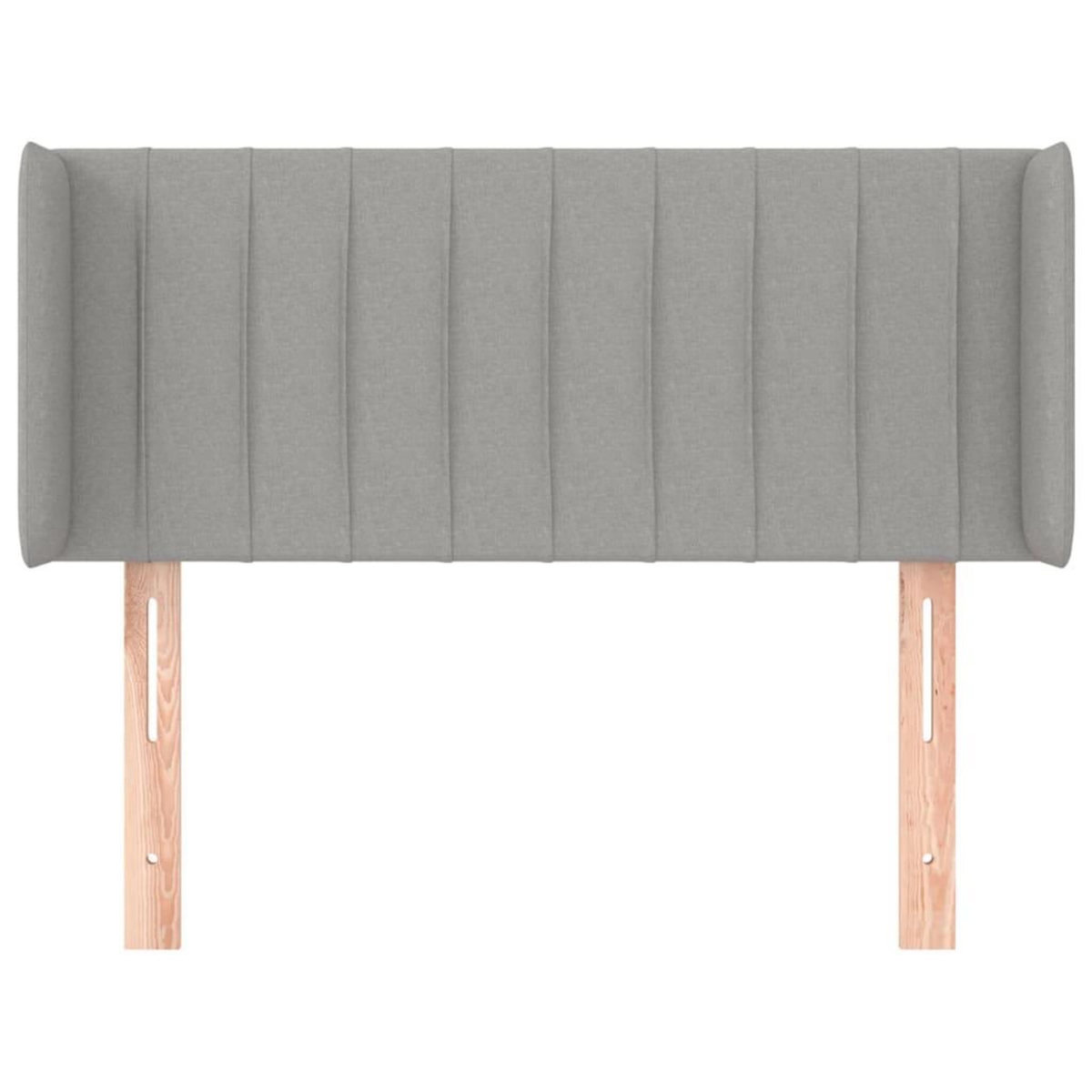 VIDAXL Tete de lit avec oreilles Gris clair 103x16x78/88 cm Tissu
