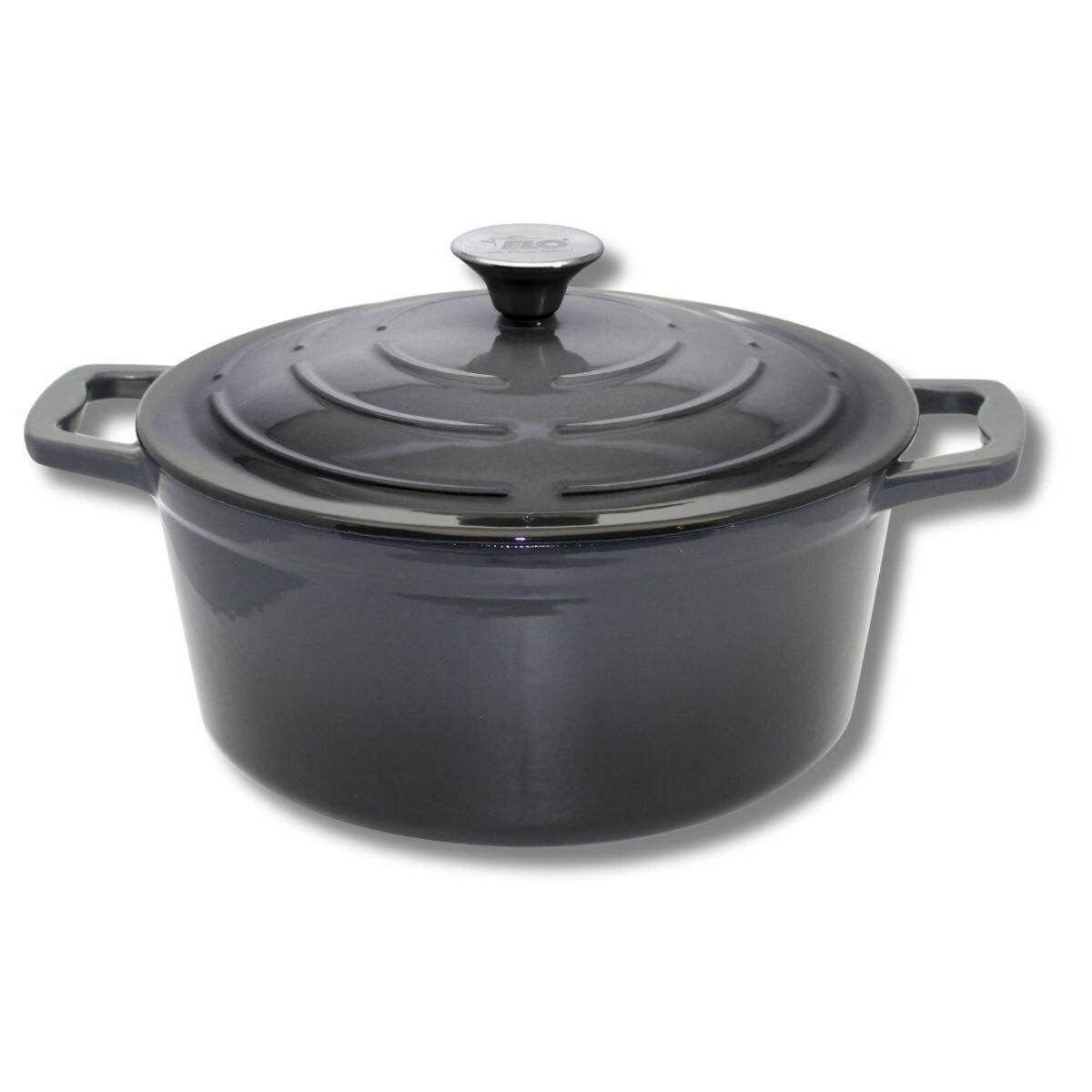 ELO Cocotte 26 cm en fonte émaillée gris classique 4.5 L Elo