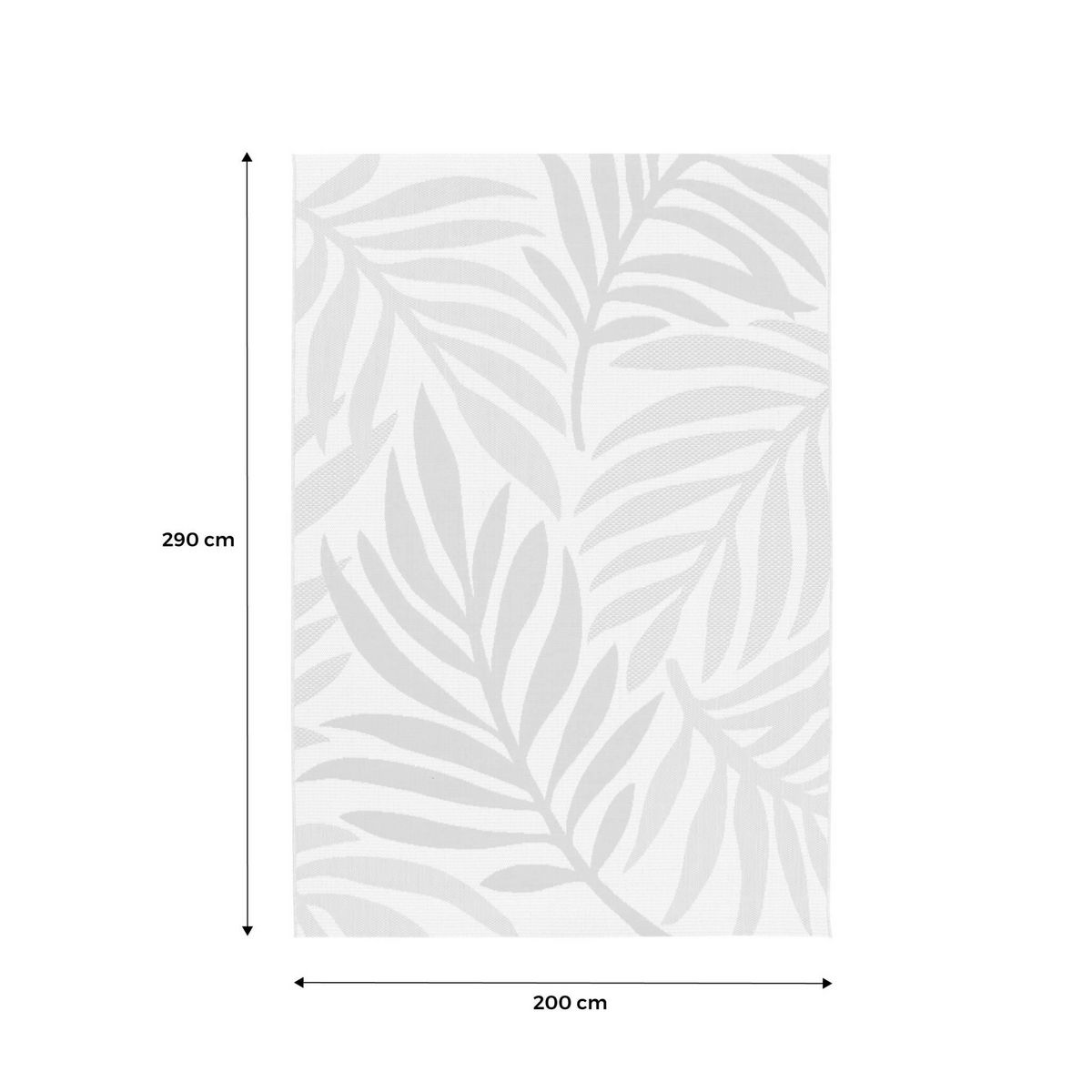 SWEEEK Tapis intérieur/extérieur motif végétal beige et moutarde, polyester recyclé