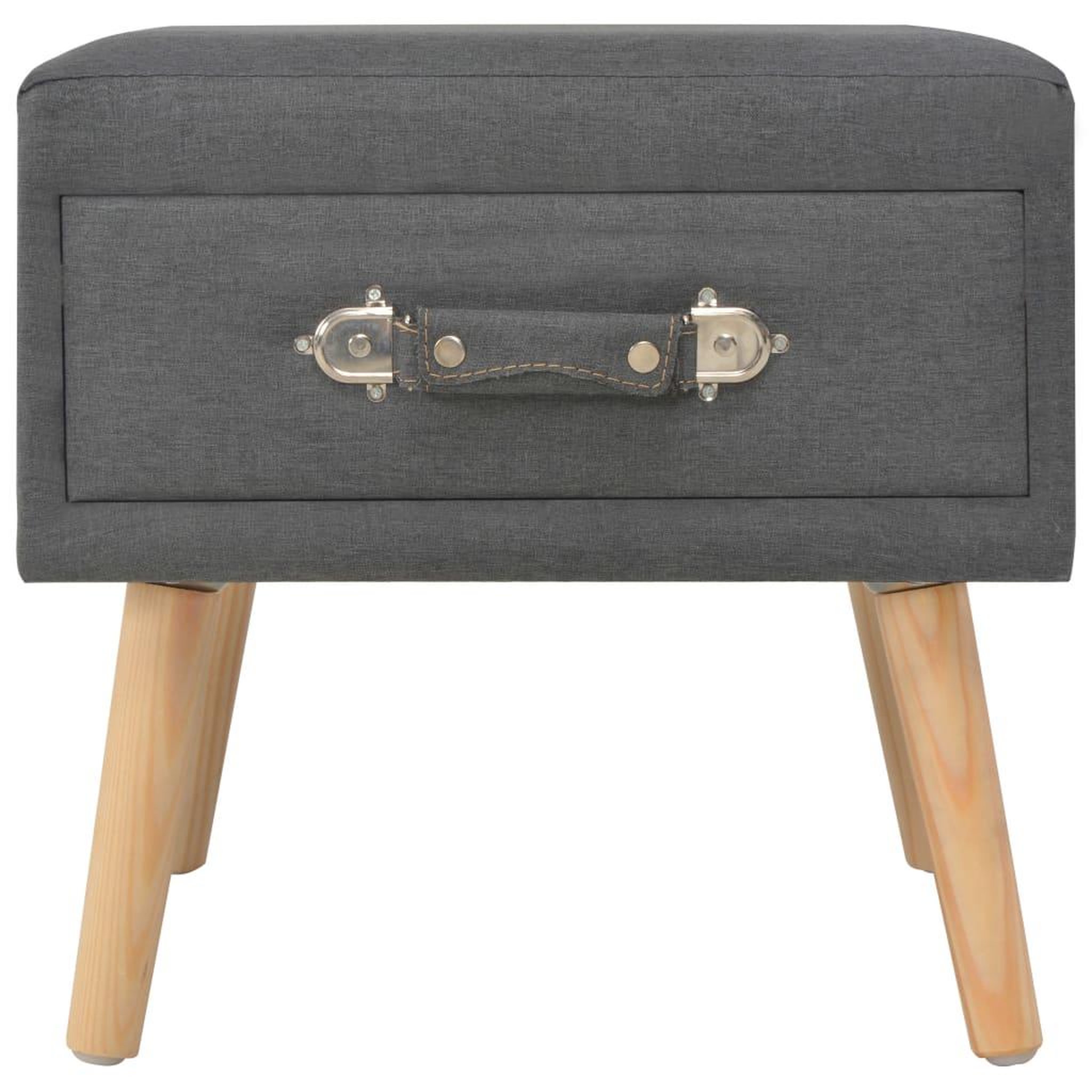 Voir la diapositive 4 : VIDAXL Table de chevet Gris fonce 40x35x40 cm Tissu