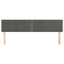 Voir la diapositive 3 : VIDAXL Tetes de lit 2 pcs Gris fonce 100x5x78/88 cm Velours