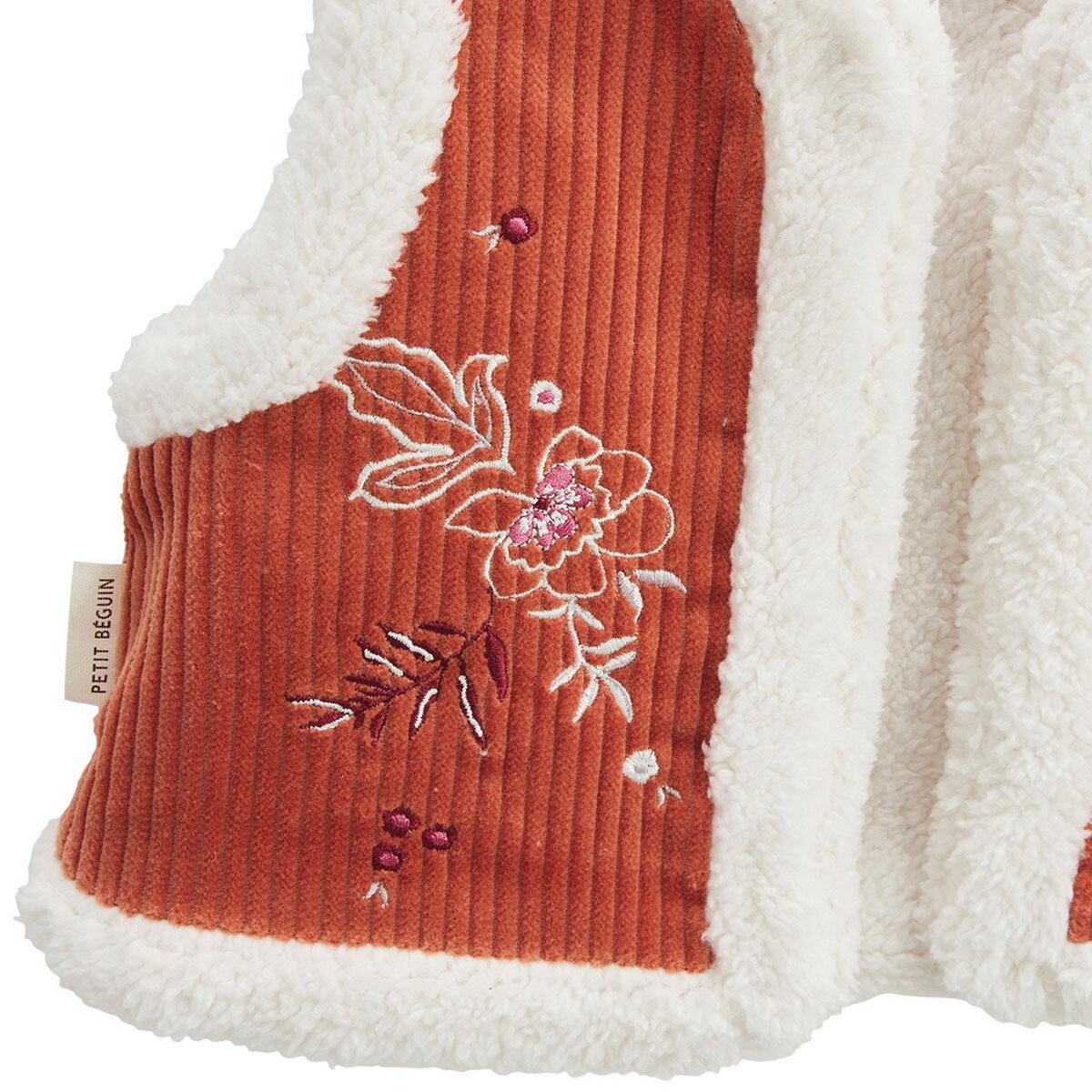 Petit Béguin Veste sans manches enfant réversible en velours côtelé Manouk