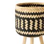 Voir la diapositive 3 : Paris Prix Lot de 3 Cache-Pots sur Pied  Baudoin  66cm Naturel & Noir
