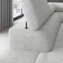 Voir la diapositive 5 : BEST MOBILIER Elisa - canapé d'angle gauche 5 places convertible avec coffre et têtières réglables en tissu bouclette