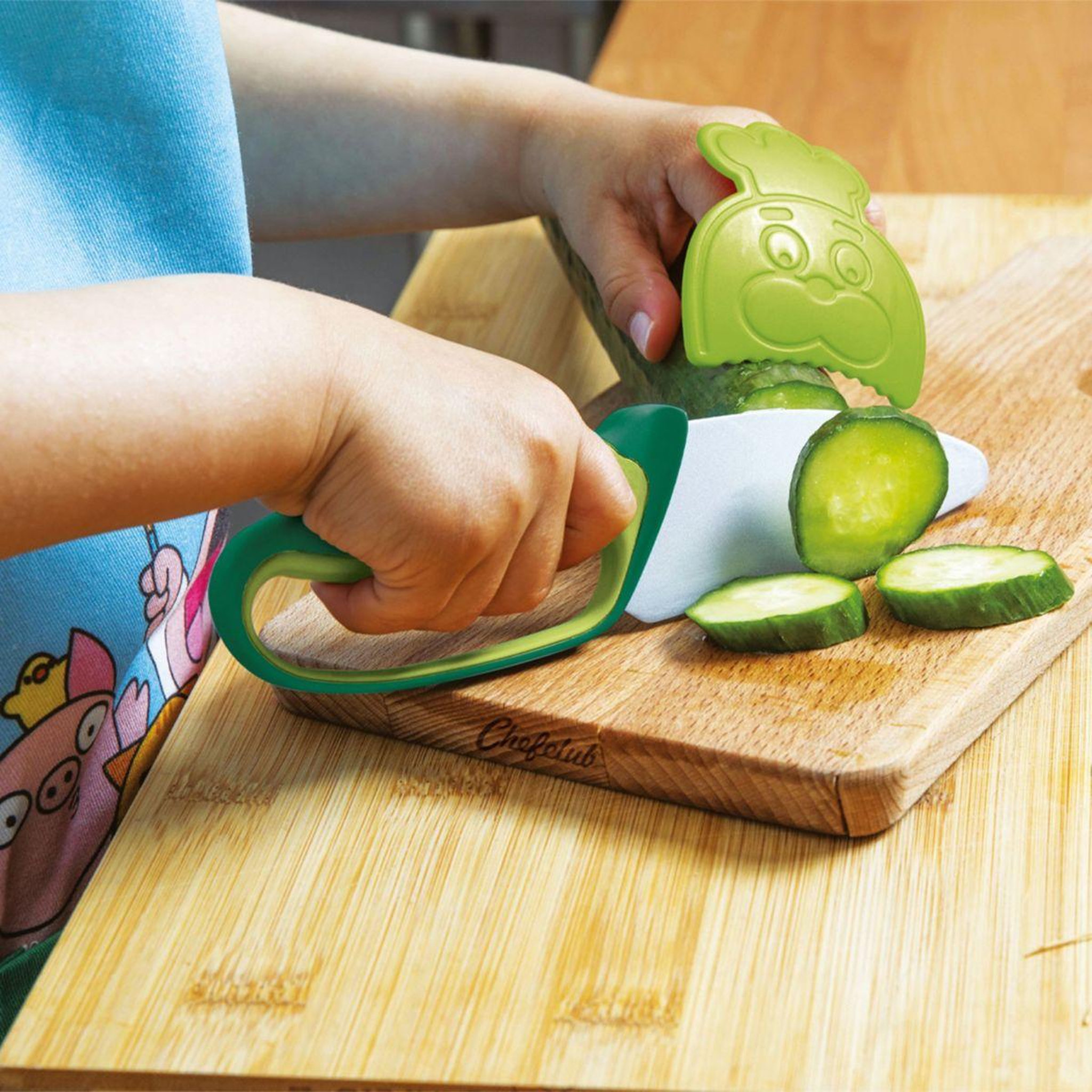 Voir la diapositive 5 : CHEFCLUB Couteau chef du chef Chefclub Kids Vert