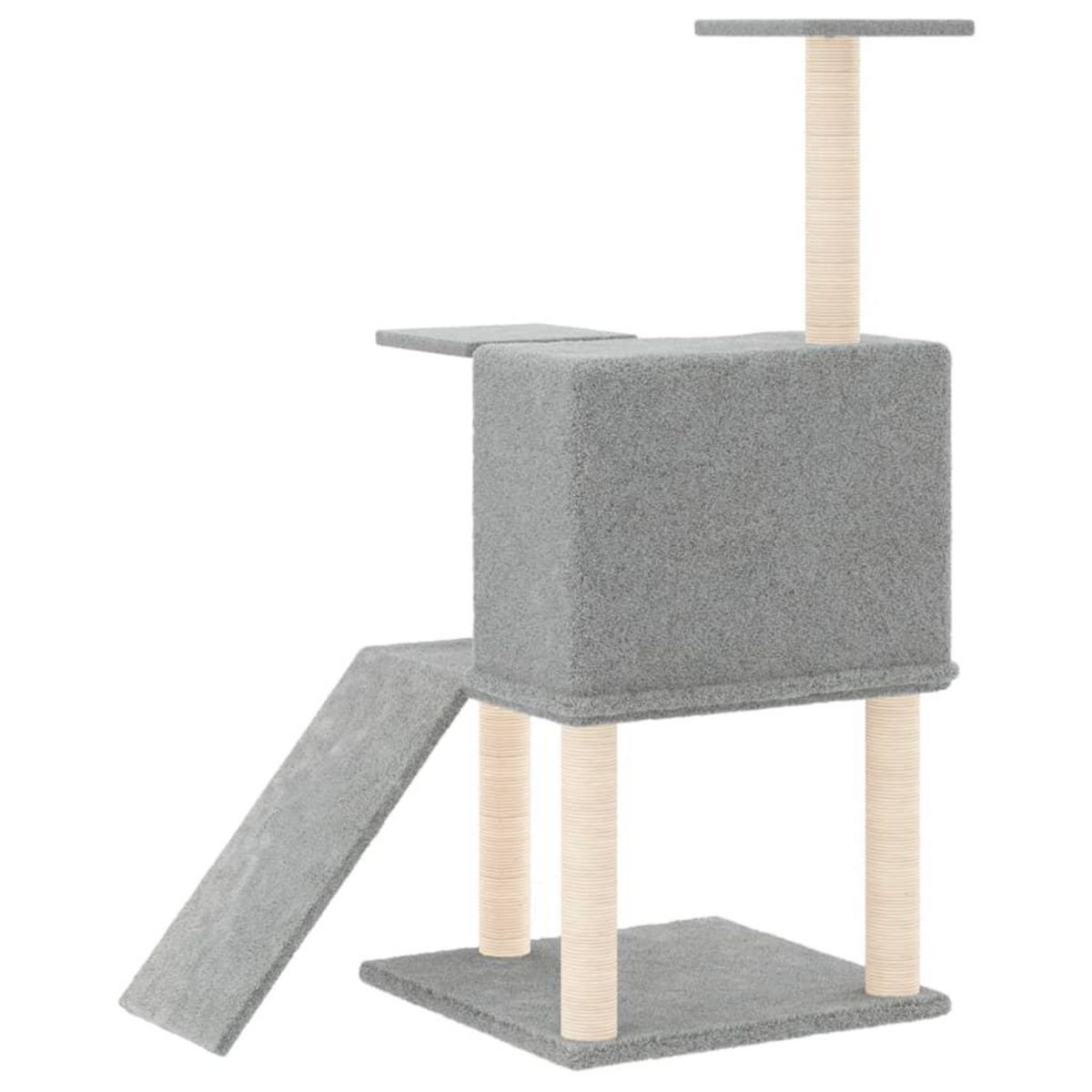 VIDAXL Arbre a chat avec griffoirs en sisal Gris clair 109 cm