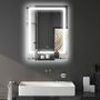Voir la diapositive 2 : KLEANKIN Miroir lumineux LED 43W antibué réglable interrupteur tactile étagère intégrée 60L x 14P x 80H cm
