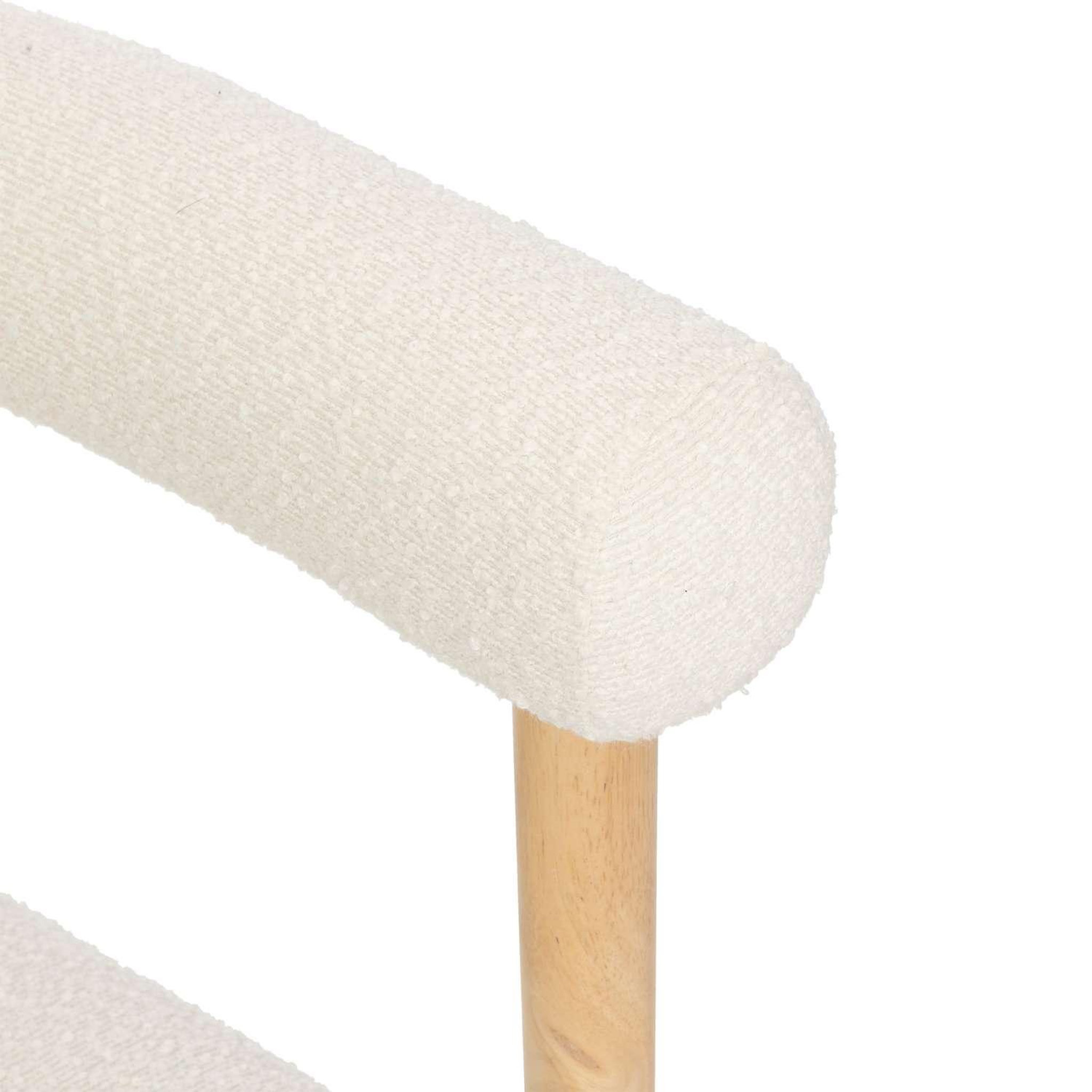 Voir la diapositive 5 : ATMOSPHERA Fauteuil de table en bouclette ADRIA - Blanc