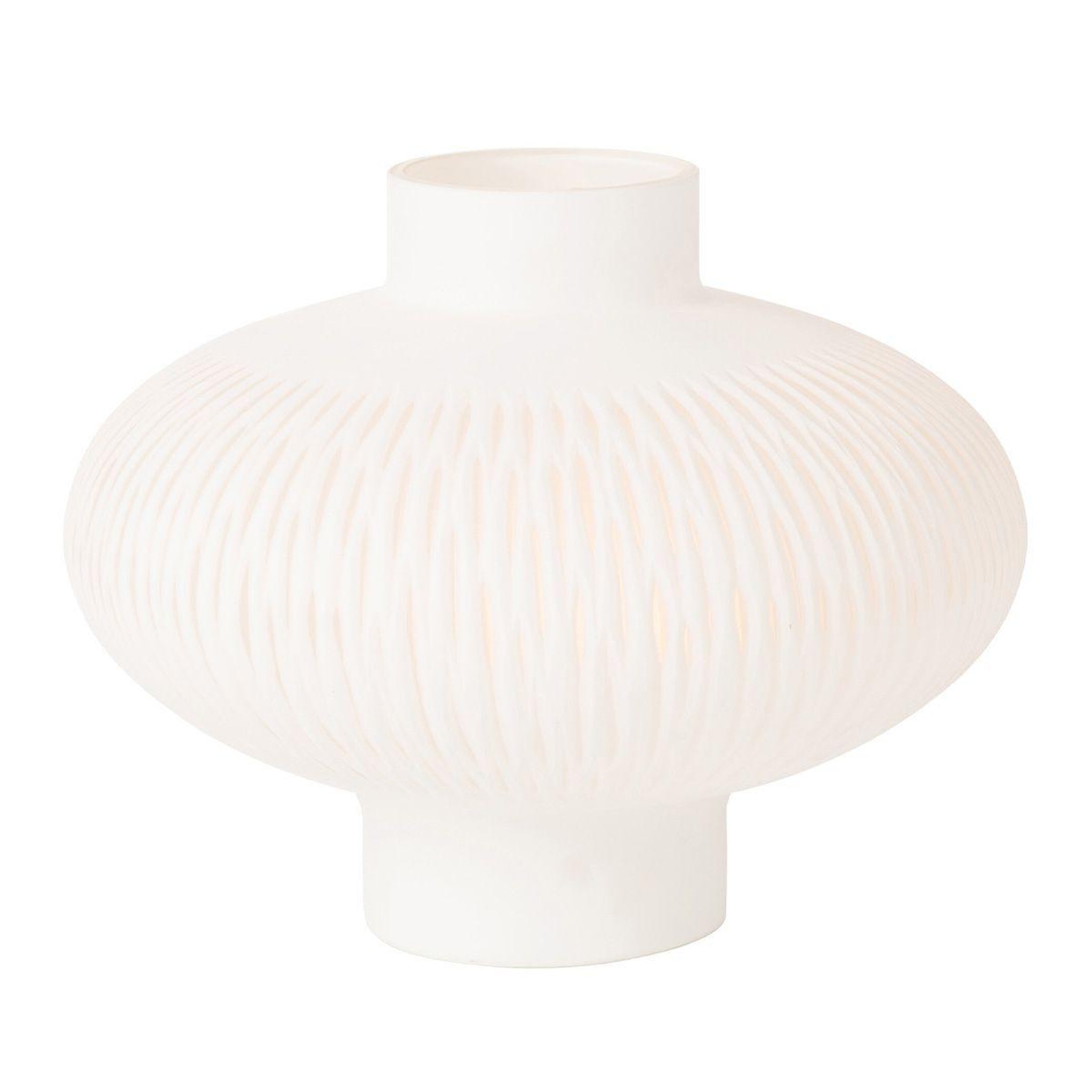 Voir la diapositive 2 : J-LINE Vase Design Ligne & Boule  Octave  24cm Blanc