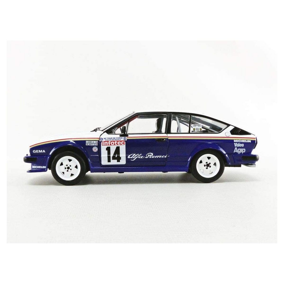 SOLIDO Voiture miniature Alfa Roméo GTV6 Tour de Corse 1986 - 1/18e