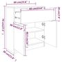 Voir la diapositive 6 : VIDAXL Buffet Blanc 60x30x70 cm Bois d'ingenierie