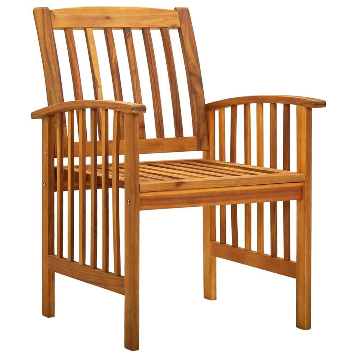 VIDAXL Chaises a manger de jardin lot de 3 et coussins Bois d'acacia