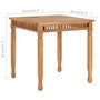 Voir la diapositive 5 : VIDAXL Table a dîner de jardin 80x80x80 cm Bois de teck solide