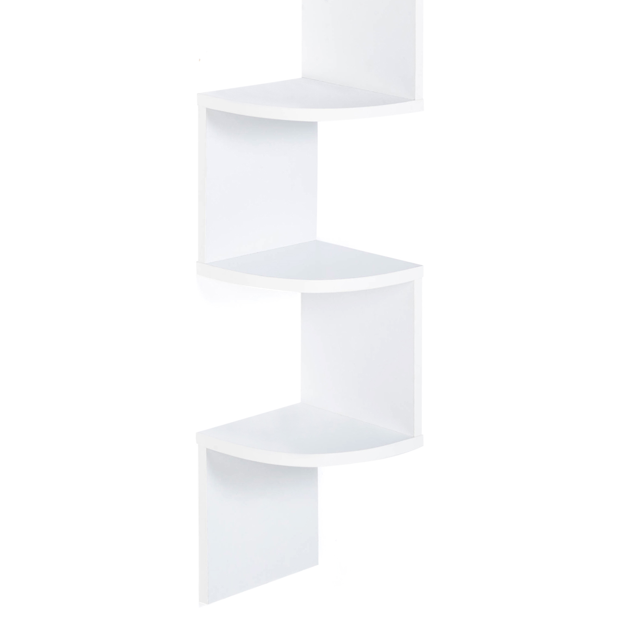 Voir la diapositive 5 : ID MARKET Etagère murale d'angle isa 5 niveaux blanche