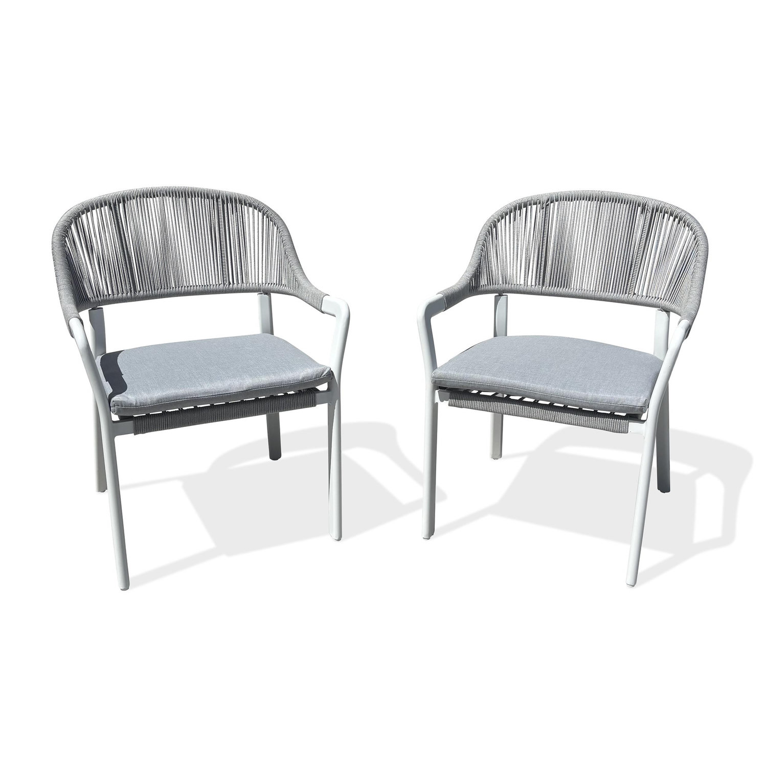 Dcb Garden Lot de 2 fauteuils de jardin ABELLA