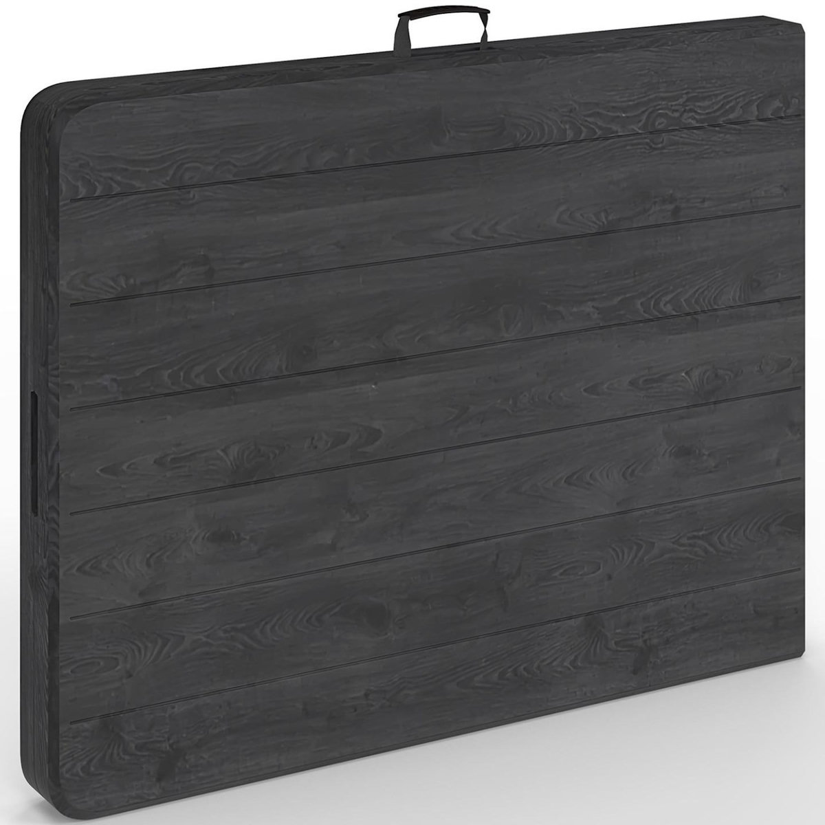 ID MARKET Table pliante d'appoint portable 180 CM pour camping ou réception bois noir