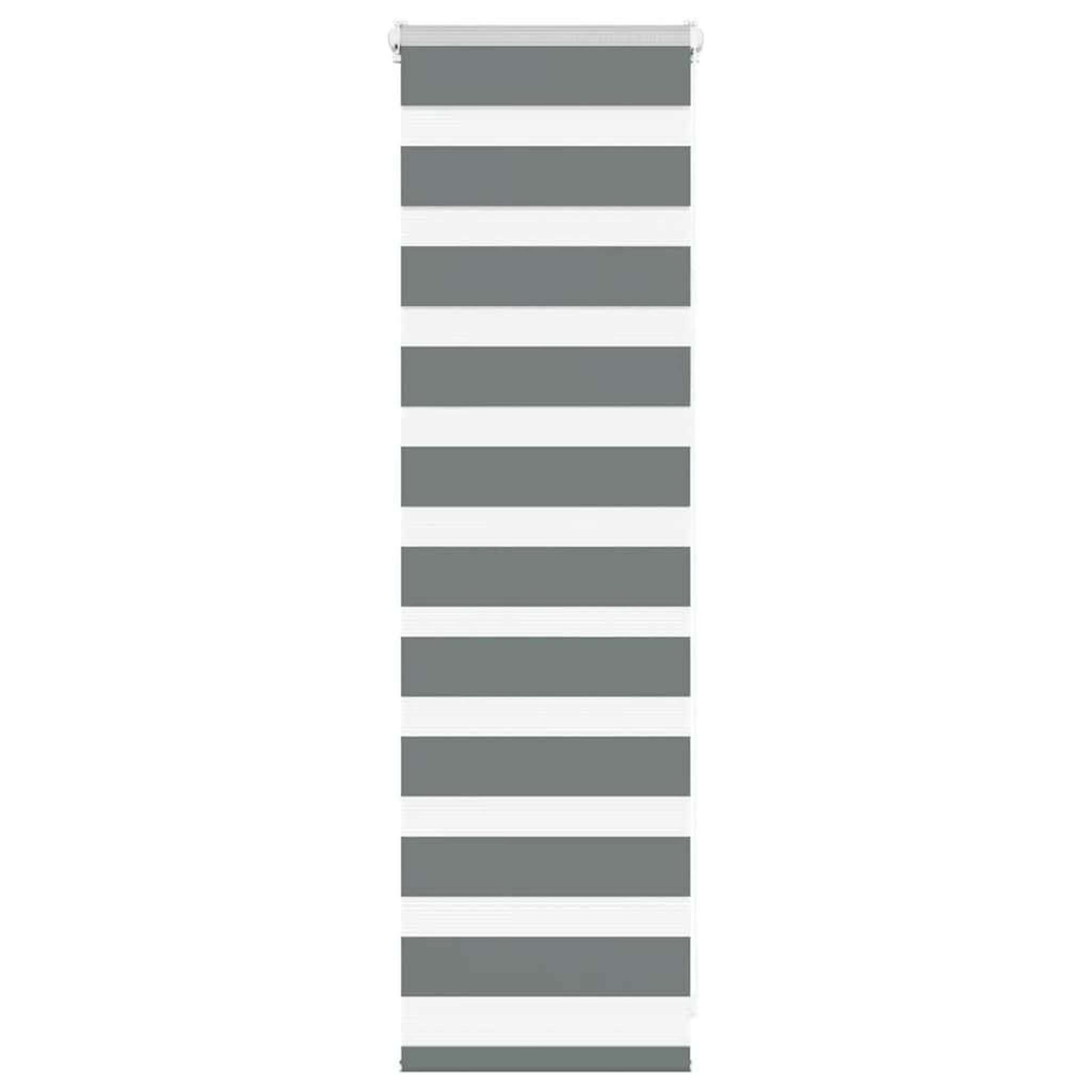 VIDAXL Store zebre gris fonce largeur du tissu 45,9 cm polyester