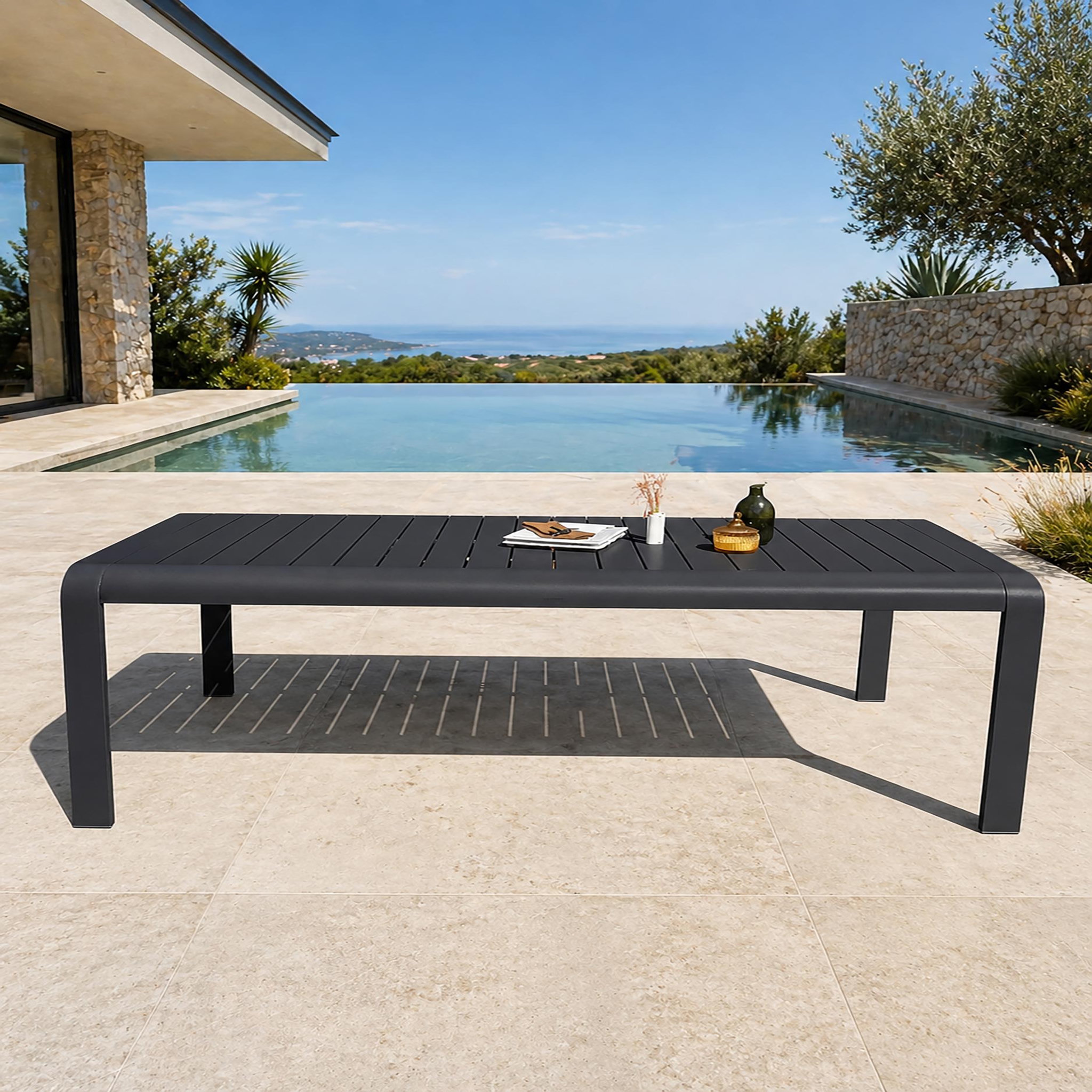 Voir la diapositive 2 : DCB GARDEN Table de jardin en aluminium