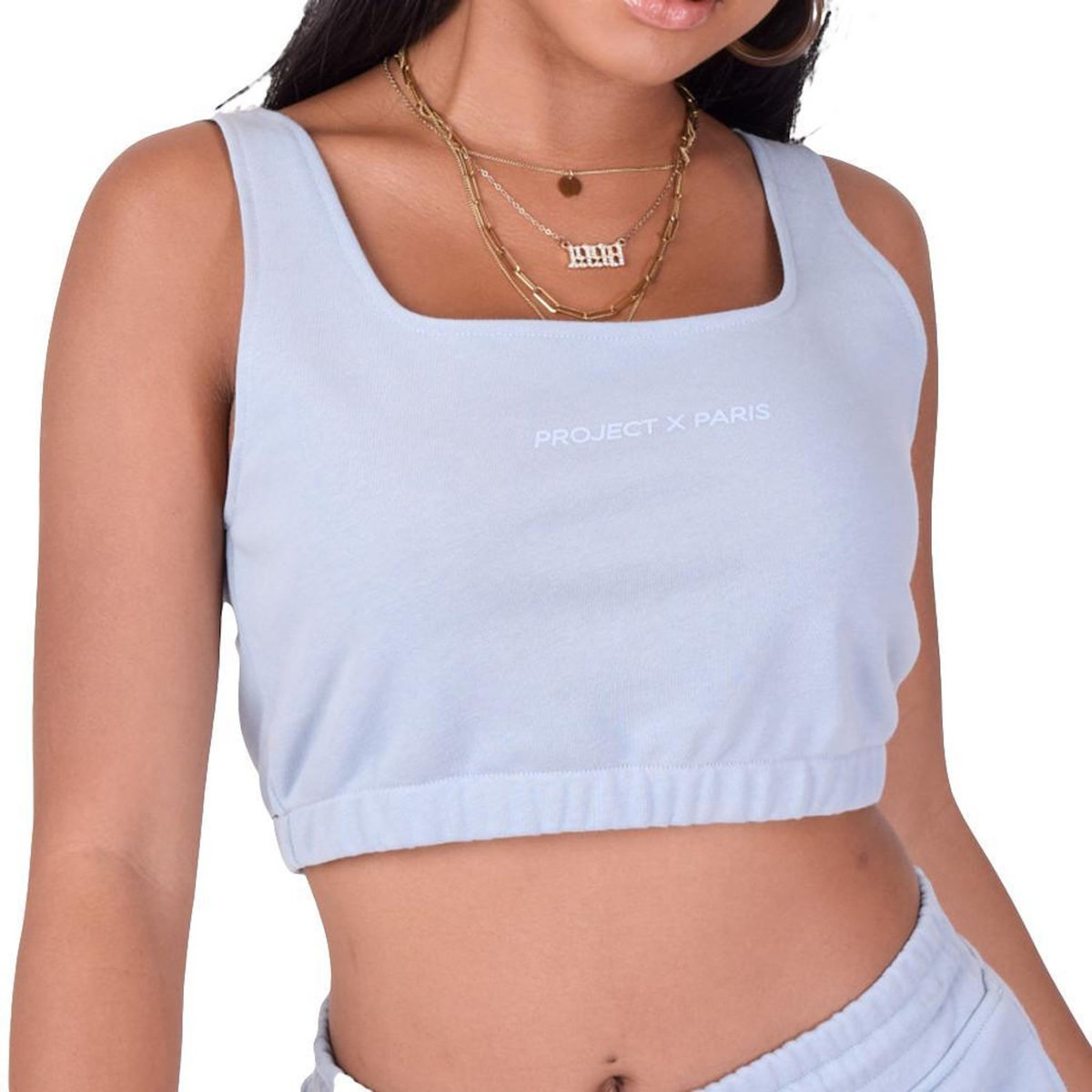 Project X Top Court Bleu Femme Project X Paris F211118