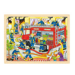Goki GOKI Wooden jigsaw puzzle-fire brigade, 48st.