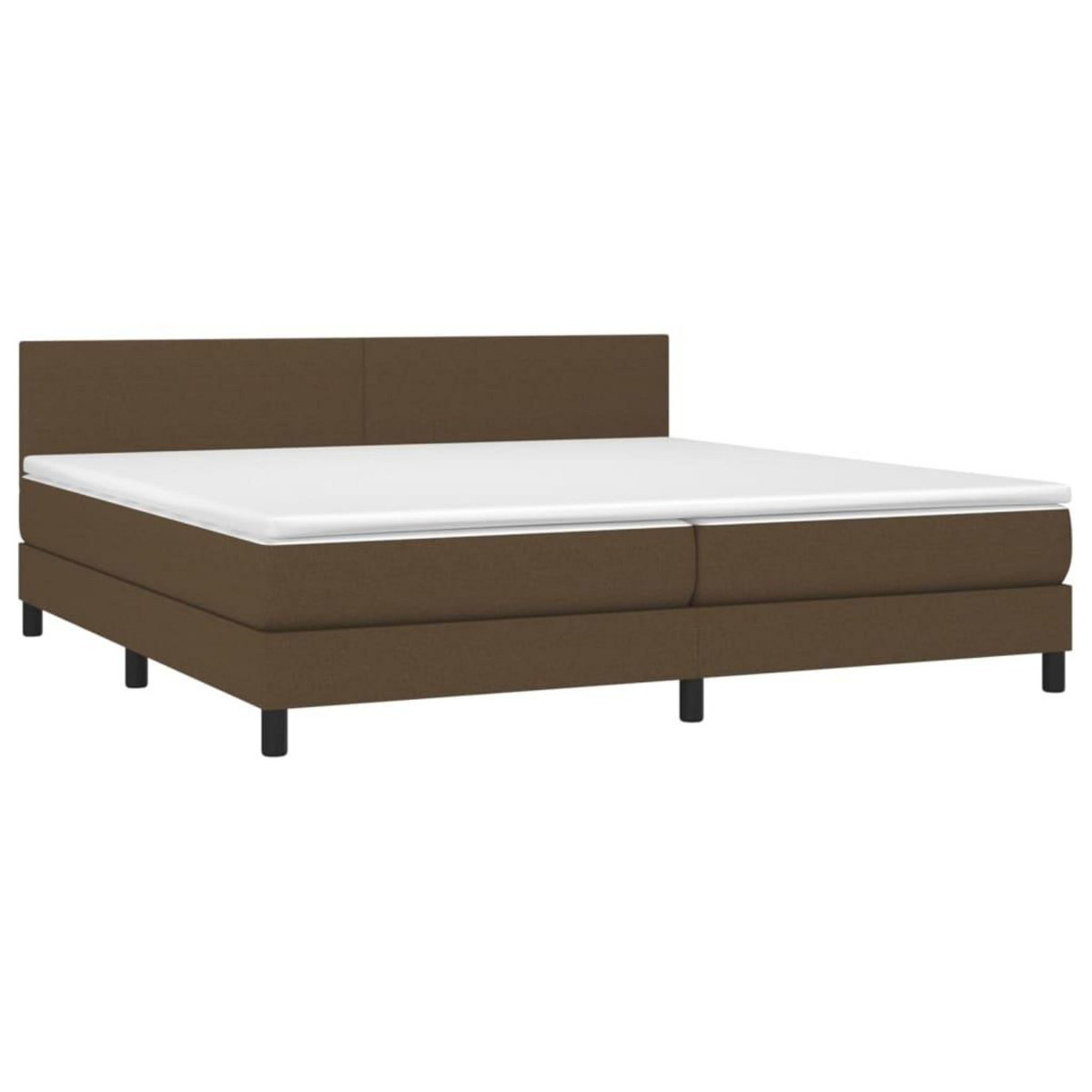 VIDAXL Sommier a lattes de lit matelas et LED Marron fonce 200x200 cm