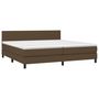Voir la diapositive 3 : VIDAXL Sommier a lattes de lit matelas et LED Marron fonce 200x200 cm