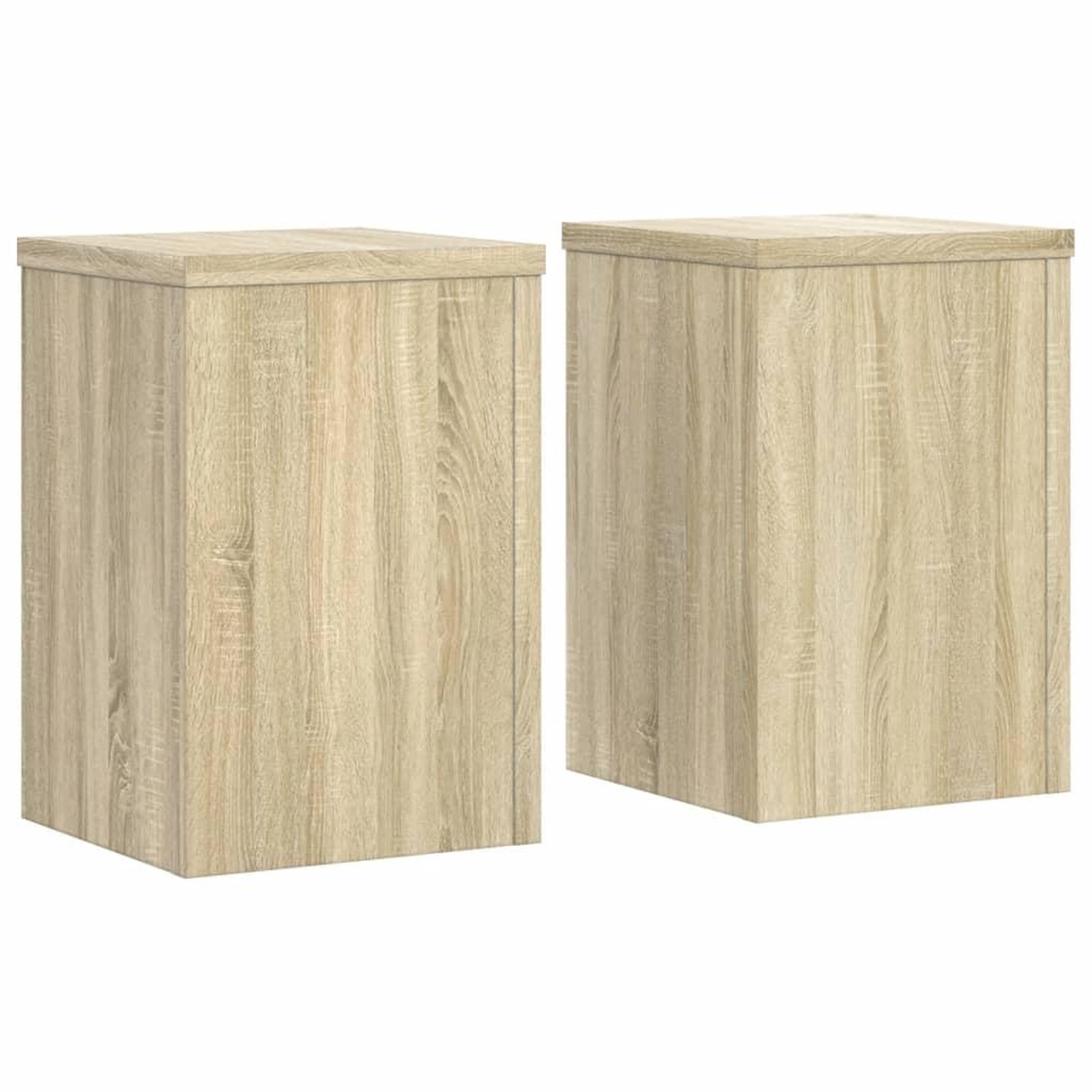 Voir la diapositive 2 : VIDAXL Supports pour plantes 2 pcs chene sonoma bois d'ingenierie
