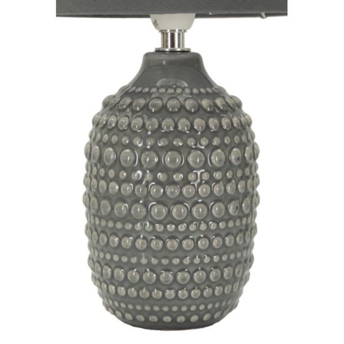 Paris Prix Lampe à Poser en Céramique  Points  30cm Gris