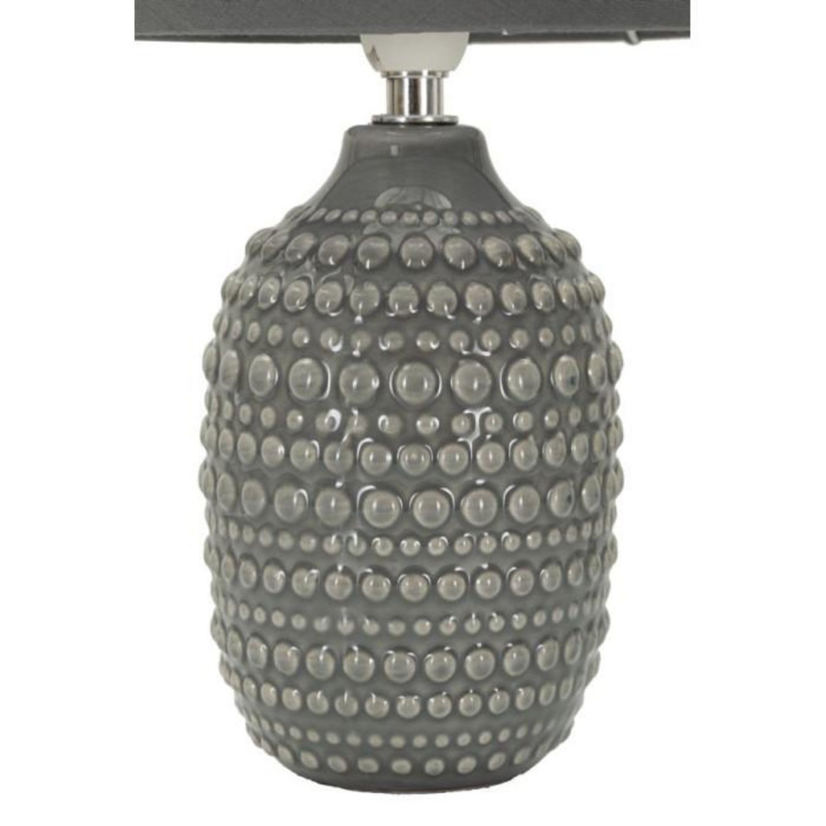 Paris Prix Lampe à Poser en Céramique  Points  30cm Gris