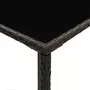 VIDAXL Table de bar de jardin Marron 70x70x110 cm Resine tressee verre